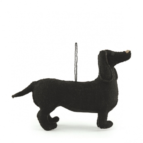 ''Stanley'' Hand Made Felt Dachshund Dog by East of India